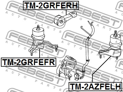 Poduszka silnika FEBEST TM-2GRFERH