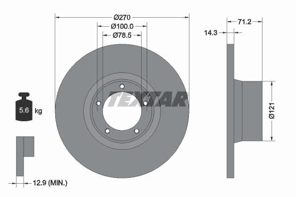 Tarcza hamulcowa TEXTAR 92014900