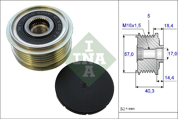 Sprzęgło alternatora INA 535 0187 10