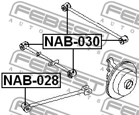 Tuleja wahacza FEBEST NAB-030