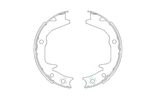 Zestaw szczęk hamulcowych KAVO PARTS KBS-6404
