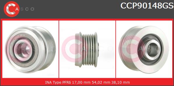 Koło pasowe alternatora CASCO CCP90148GS