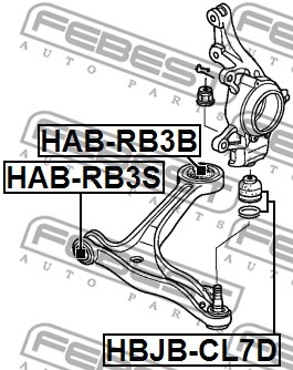 Tuleja wahacza FEBEST HAB-RB3S