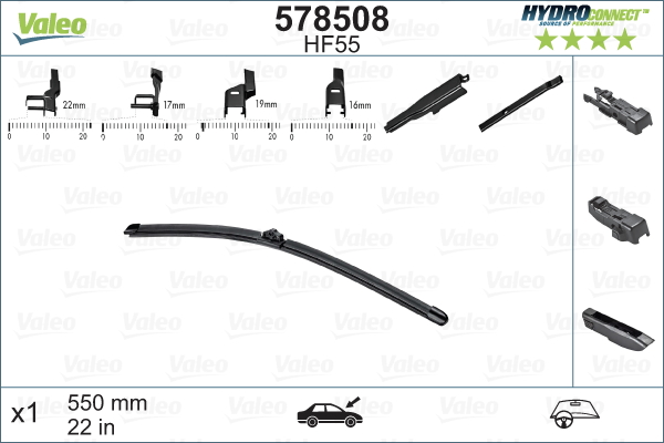 Pióro wycieraczki VALEO 578508