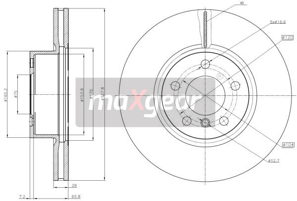 Tarcza hamulcowa MAXGEAR 19-3207