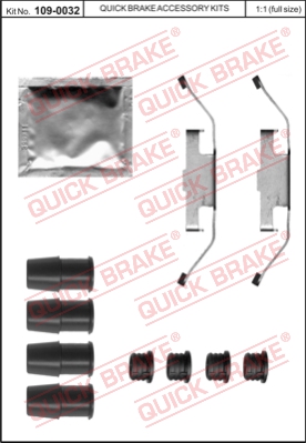Zestaw akcesoriów montażowych  klocków hamulcowych QUICK BRAKE 109-0032