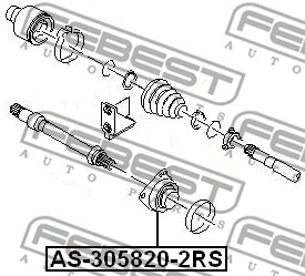 Łożysko podpory wału FEBEST AS-305820-2RS