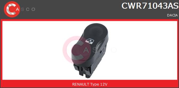Przełącznik podnośnika szyby CASCO CWR71043AS