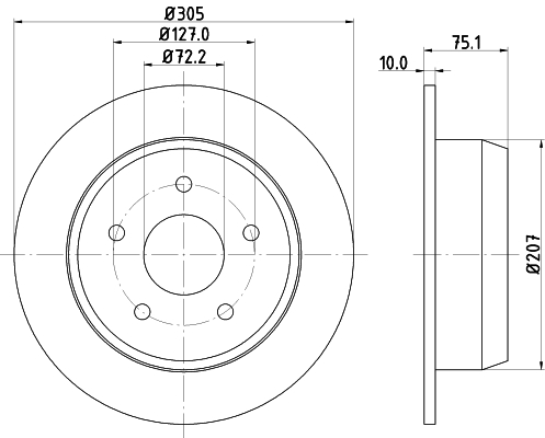 Tarcza hamulcowa HELLA PAGID 8DD 355 108-611