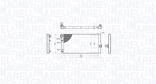Chłodnica, układ chłodzenia silnika MAGNETI MARELLI 350213214600