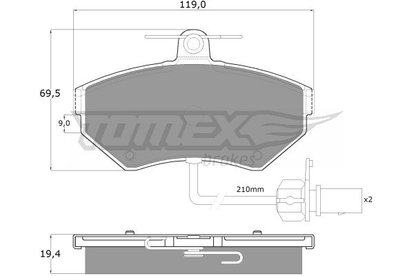Klocki hamulcowe TOMEX BRAKES TX 13-121