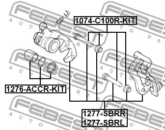 Zestaw naprawczy zacisku hamulcowego FEBEST 1276-ACCR-KIT