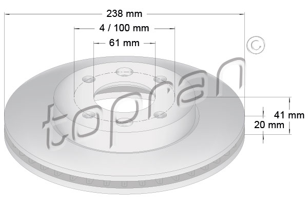 Tarcza hamulcowa TOPRAN 700 176