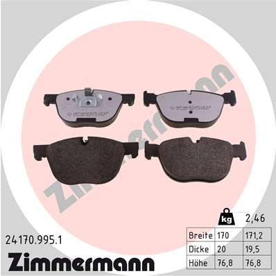 Klocki hamulcowe ZIMMERMANN 24170.995.1