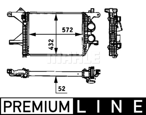 Chłodnica powietrza intercooler MAHLE CI 94 000P