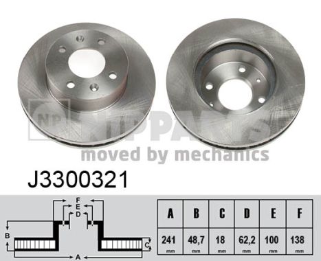 Tarcza hamulcowa NIPPARTS J3300321