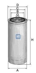 Filtr paliwa UFI 24.349.00