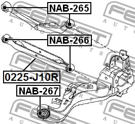 Tuleja wahacza FEBEST NAB-266