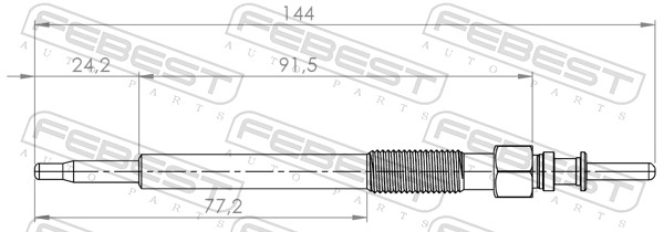 Świeca żarowa FEBEST 24642-004