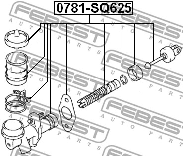 Pompa sprzęgła FEBEST 0781-SQ625