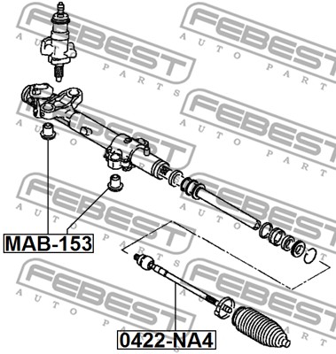 Poduszka przekładni kierowniczej FEBEST MAB-153