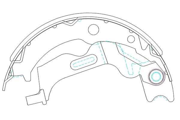 Zestaw szczęk hamulcowych KAVO PARTS KBS-1405