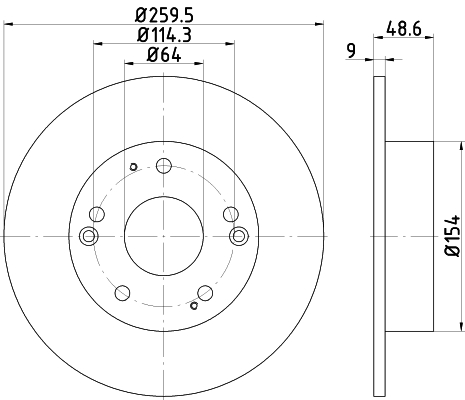 Tarcza hamulcowa HELLA 8DD 355 117-091