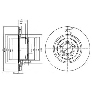 Tarcza hamulcowa DELPHI BG9009C