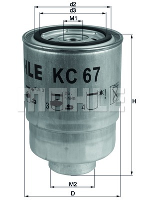Filtr paliwa KNECHT KC 67