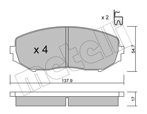 Klocki hamulcowe METELLI 22-0766-0