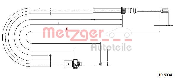 Linka hamulca ręcznego METZGER 10.6034