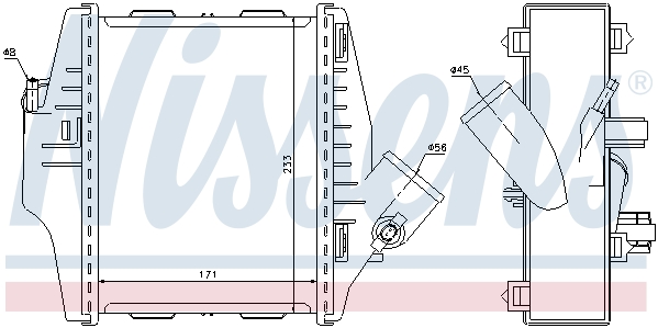 Chłodnica powietrza intercooler NISSENS 96579