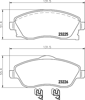 Klocki hamulcowe HELLA 8DB 355 018-511