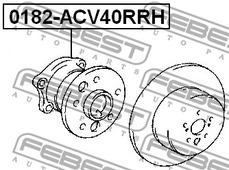 Piasta koła FEBEST 0182-ACV40RRH