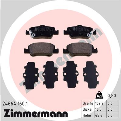 Klocki hamulcowe ZIMMERMANN 24664.160.1