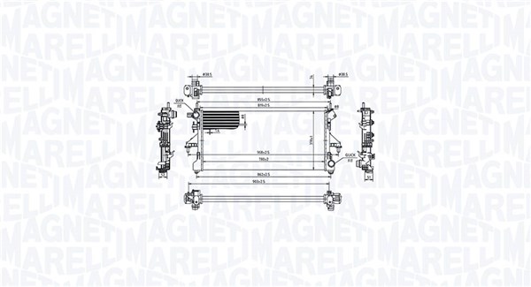 Chłodnica, układ chłodzenia silnika MAGNETI MARELLI 350213214900