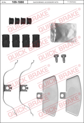 Zestaw akcesoriów montażowych  klocków hamulcowych QUICK BRAKE 109-1880