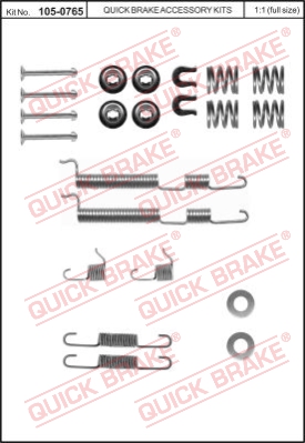 Zestaw dodatków do szczęk hamulcowych QUICK BRAKE 105-0765