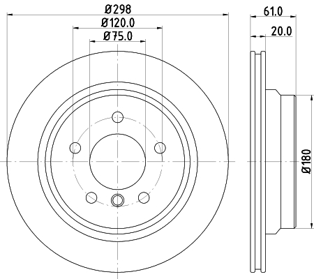 Tarcza hamulcowa HELLA PAGID 8DD 355 127-261