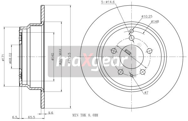 Tarcza hamulcowa MAXGEAR 19-0975