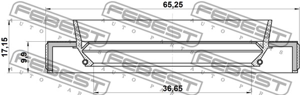 Pierścień uszczelniający półosi FEBEST 95HBY-38651017C