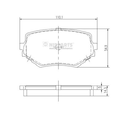 Klocki hamulcowe NIPPARTS J3608017