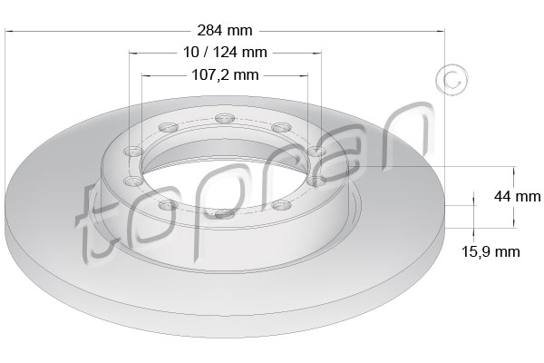 Tarcza hamulcowa TOPRAN 304 616