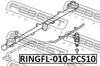 Pierścień uszczelniający, wtryskiwacz FEBEST RINGFL-010-PCS10