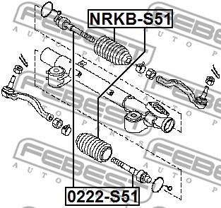 Drążek kierowniczy FEBEST 0222-S51