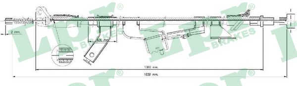 Linka hamulca ręcznego LPR C1667B