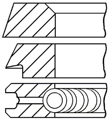 Pierścienie tłokowe GOETZE ENGINE 08-399100-00