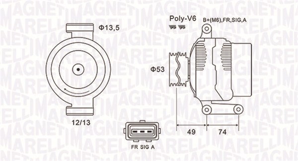 Alternator MAGNETI MARELLI 063731635010