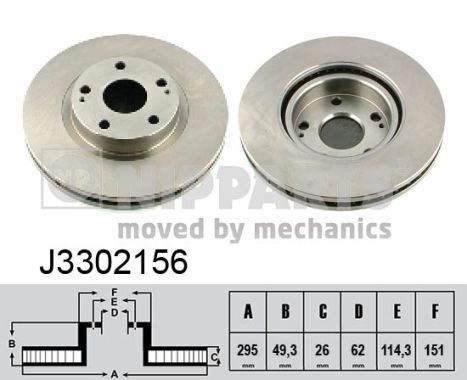 Tarcza hamulcowa NIPPARTS J3302156