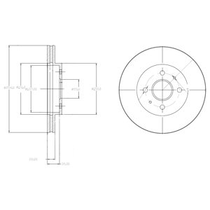 Tarcza hamulcowa DELPHI BG4213